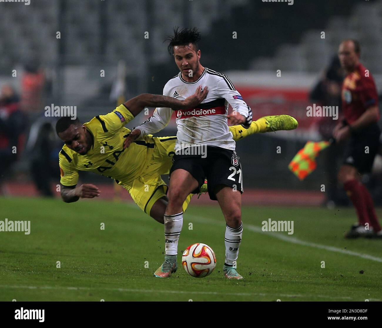Besiktas s Kerim Koyunlu Right And Danny Rose Of Tottenham Fight For besiktas-s-kerim-koyunlu-right-and-danny-rose-of-tottenham-fight-for
