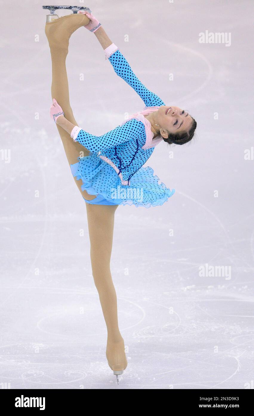 Evgenia Medvedeva of Russia performs during the Junior Ladies
