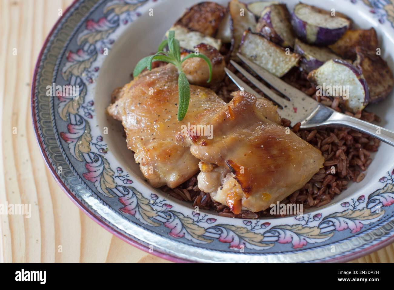This Nov. 17, 2014, photo shows sticky marmalade glazed chicken thighs in Concord, N.H. School
