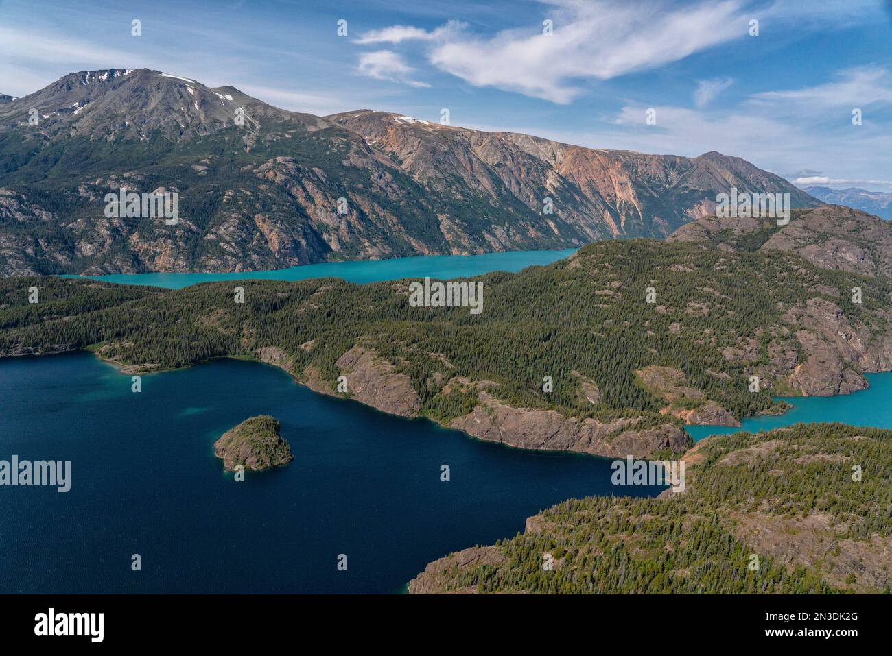 Aerial View Of The Mountains And The South End Of Atlin Lake The 