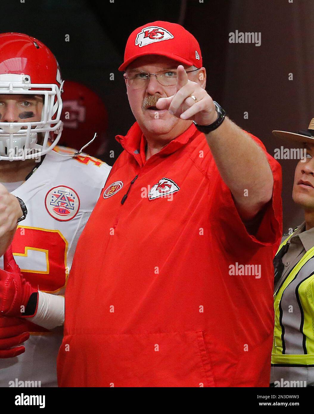 Kansas City Chiefs Head Coach Andy Reid During The First Quarter Of An Nfl Football Game Against