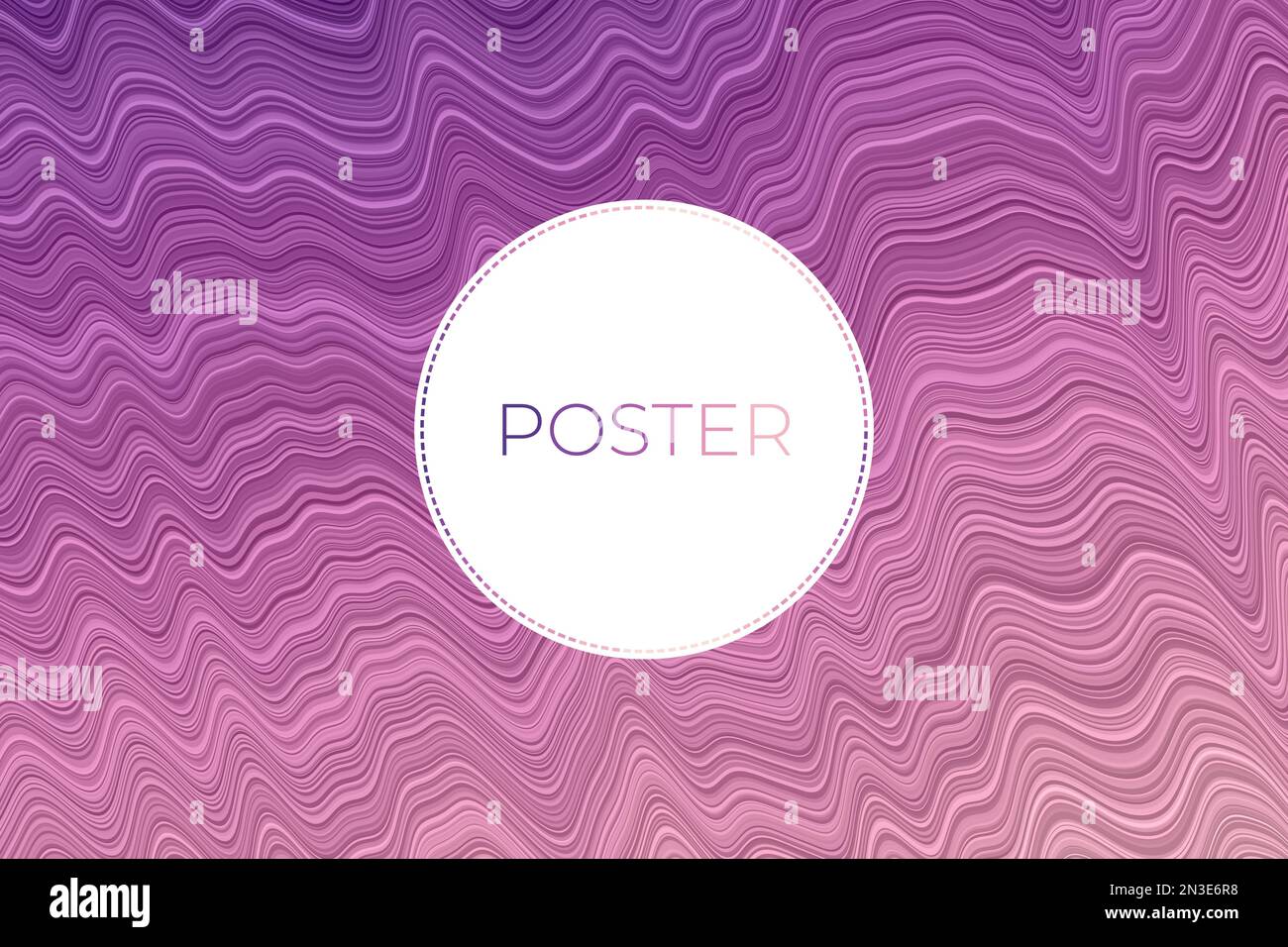 Artistic banner design. Abstract digital art in purple orange colors. Creative landscape cover page template. Stock Vector