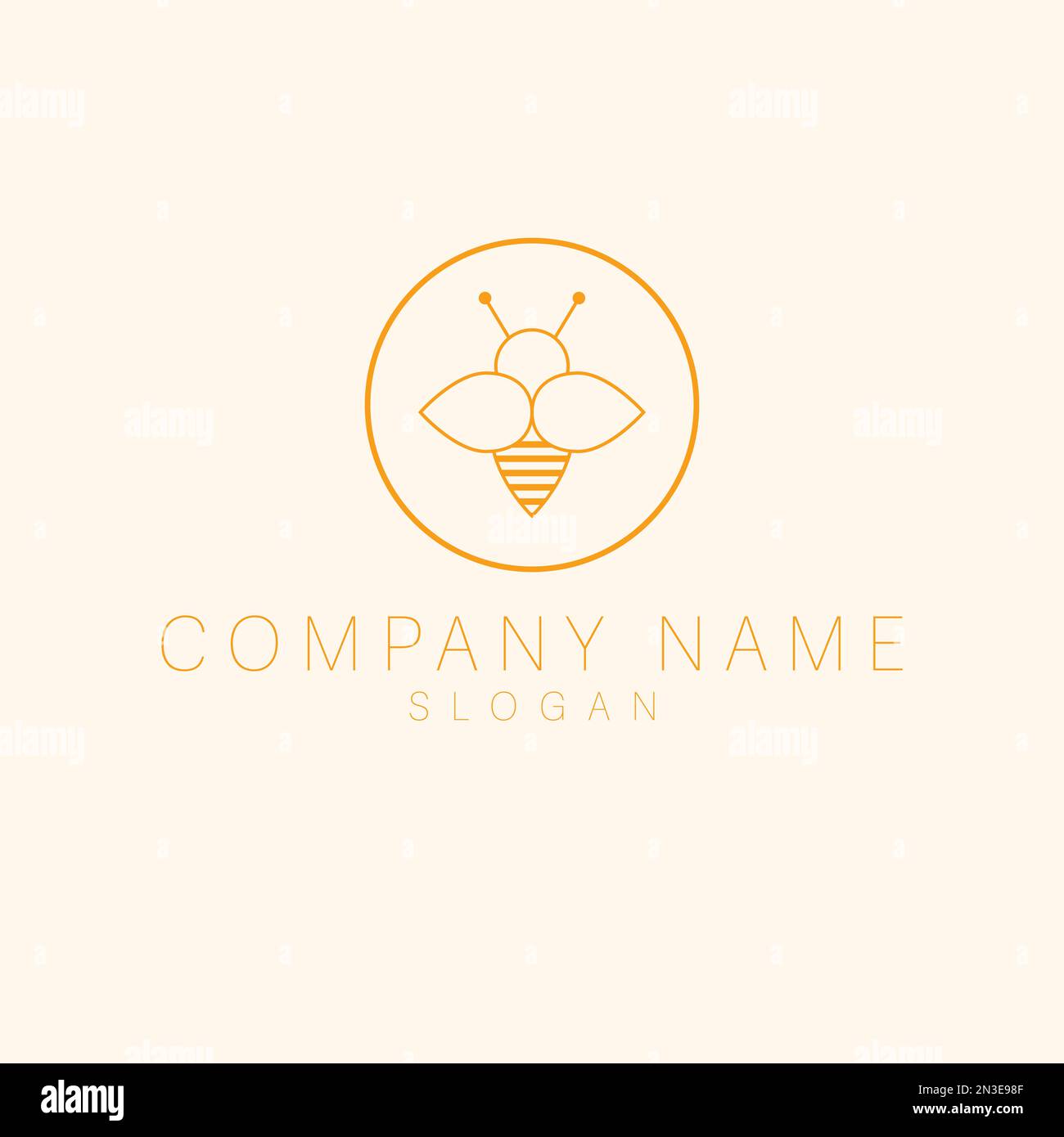 Bee logo design. Honey bee logo and emblem vector. Elegant logo for