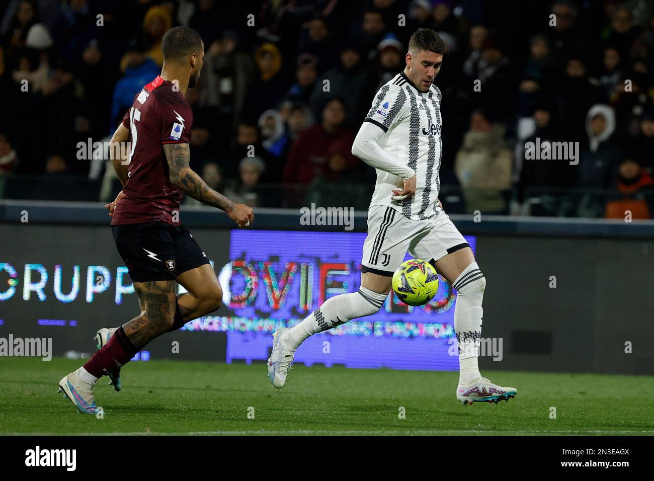 Arechi Stadium, Salerno, Italy, February 07, 2023, Dusan Vlahovic Of ...