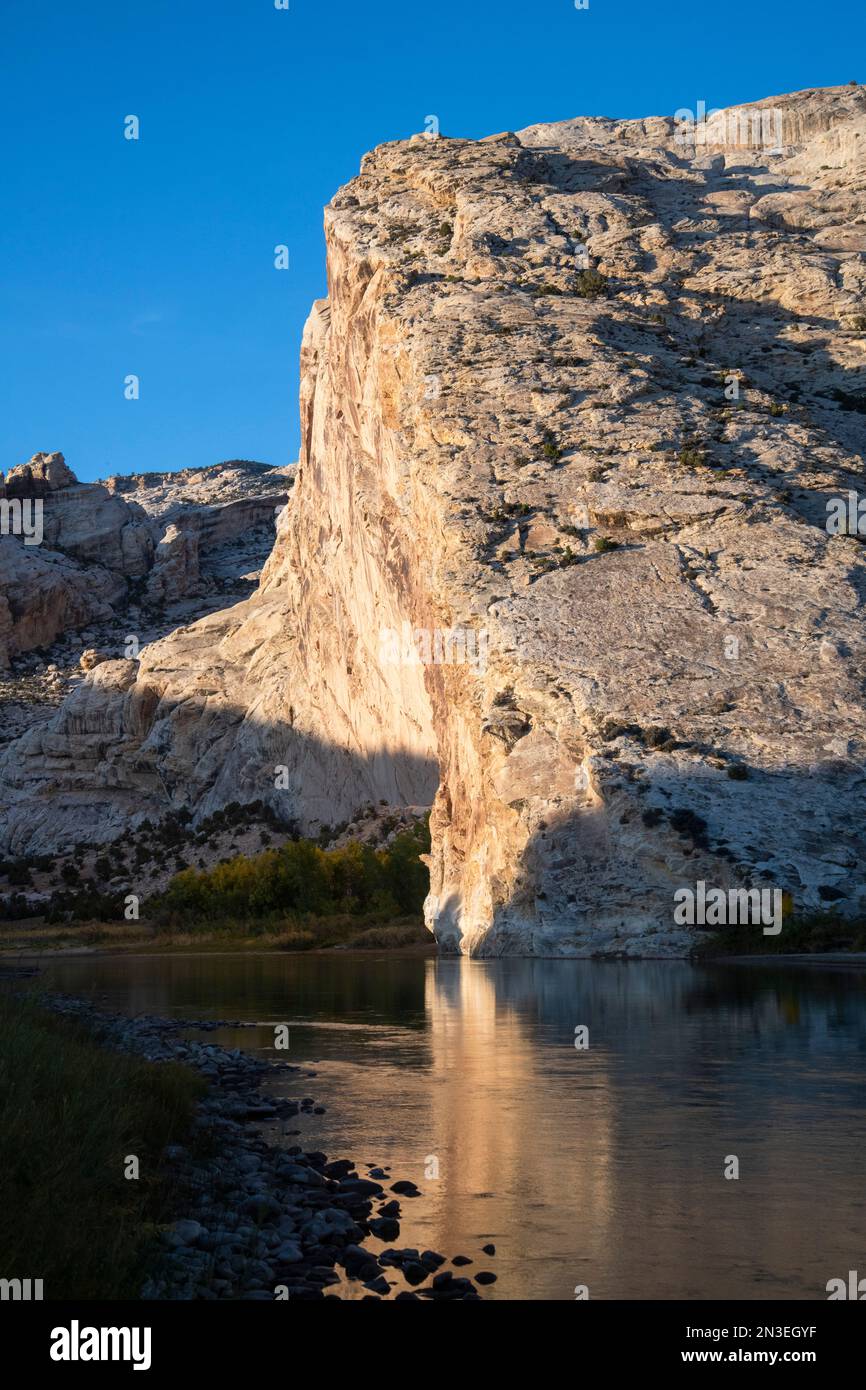 Evening light illuminates mountains along the Green River in Dinosaur National Monument; Utah, United States of America Stock Photo