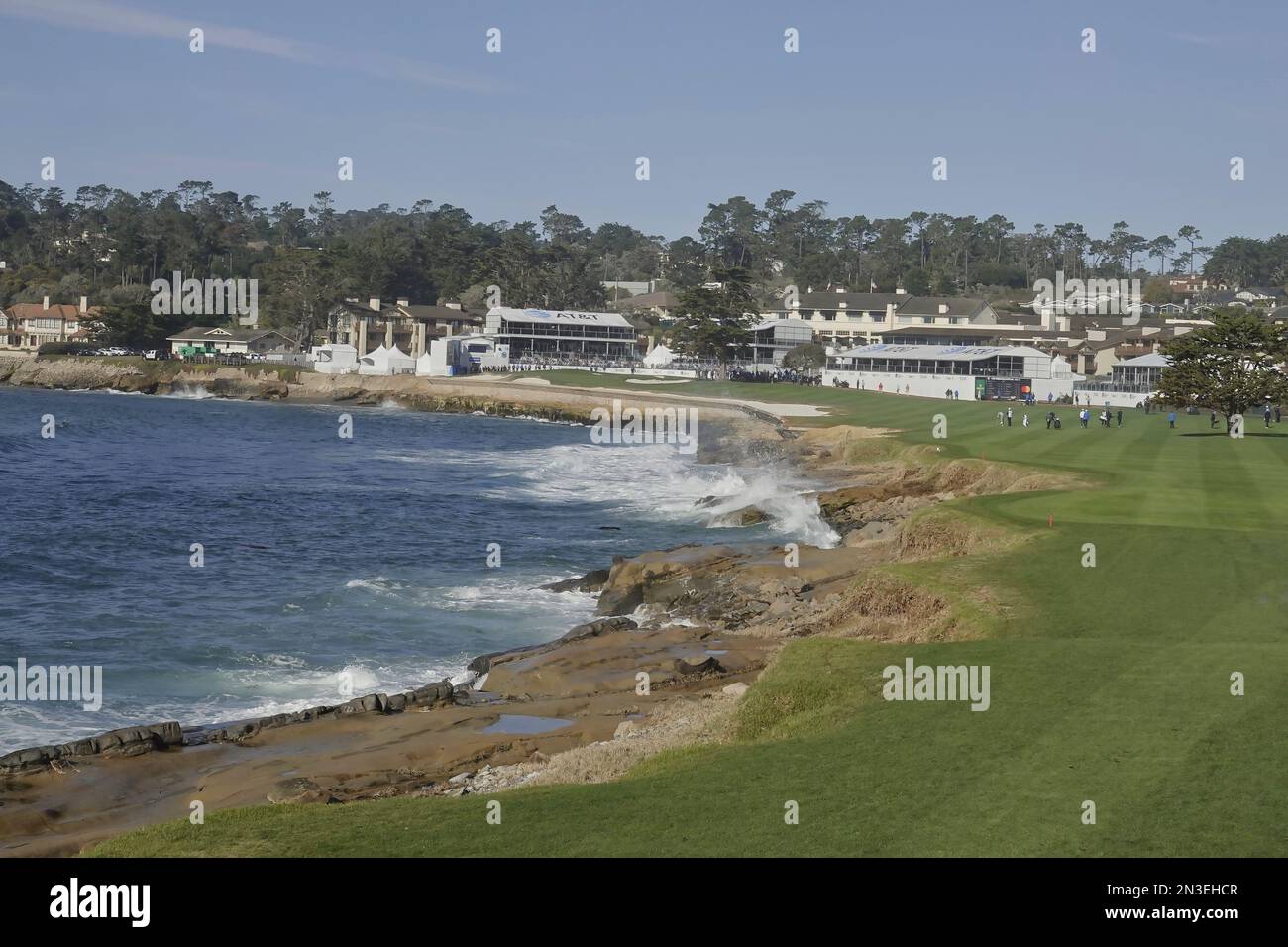 Pebble Beach, CA, USA. , . The world of golfÕs most famous finishing