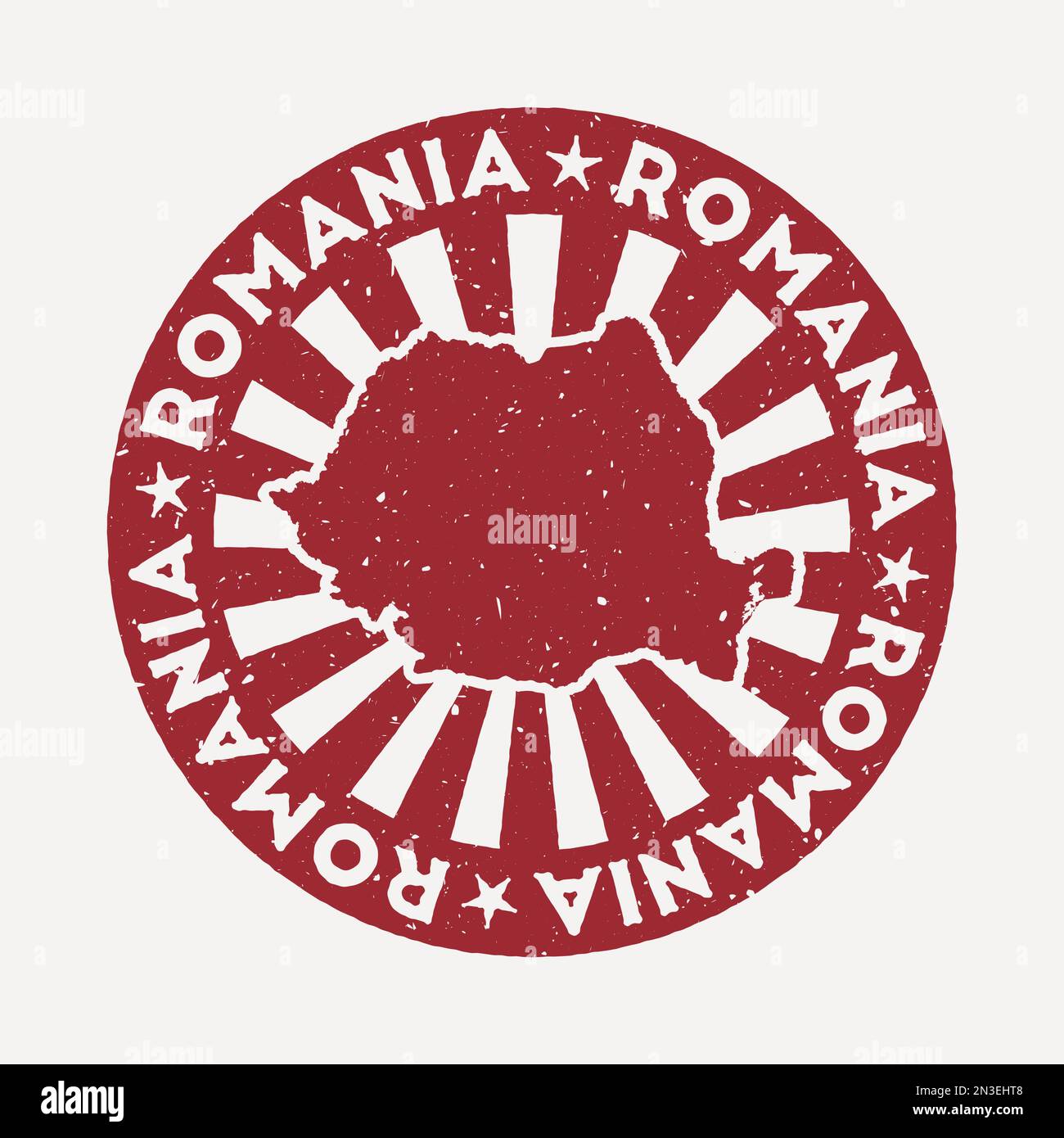 Romania stamp. Travel red rubber stamp with the map of country, vector ...
