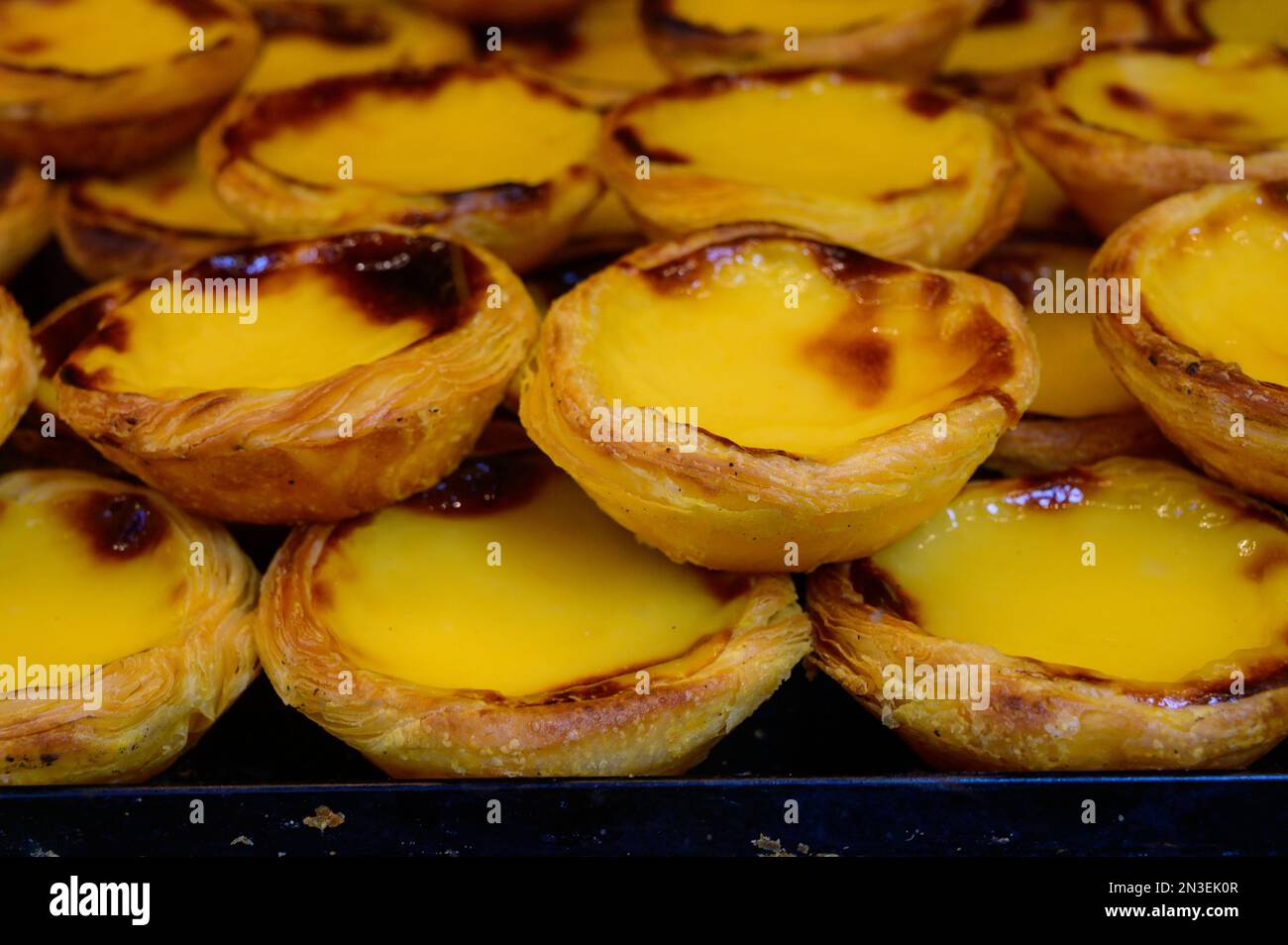 Portugal's traditional sweet dessert Pastel de nata egg custard tart