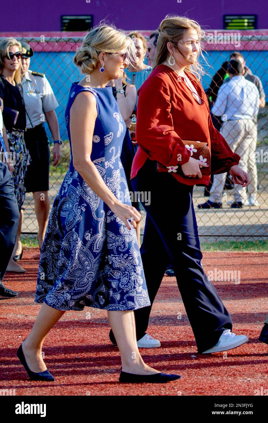 Queen Maxima and Princess Amalia of The Netherlands at Emilio Wilson ...