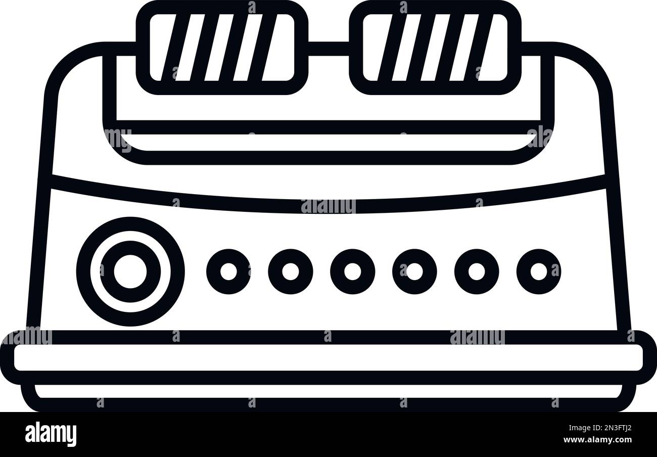 Wool machine icon outline vector. Cotton thread. Industry fabric Stock