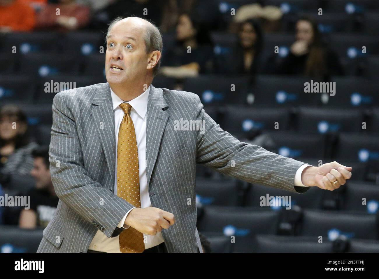 Vanderbilt head coach Kevin Stallings directs his players from the ...