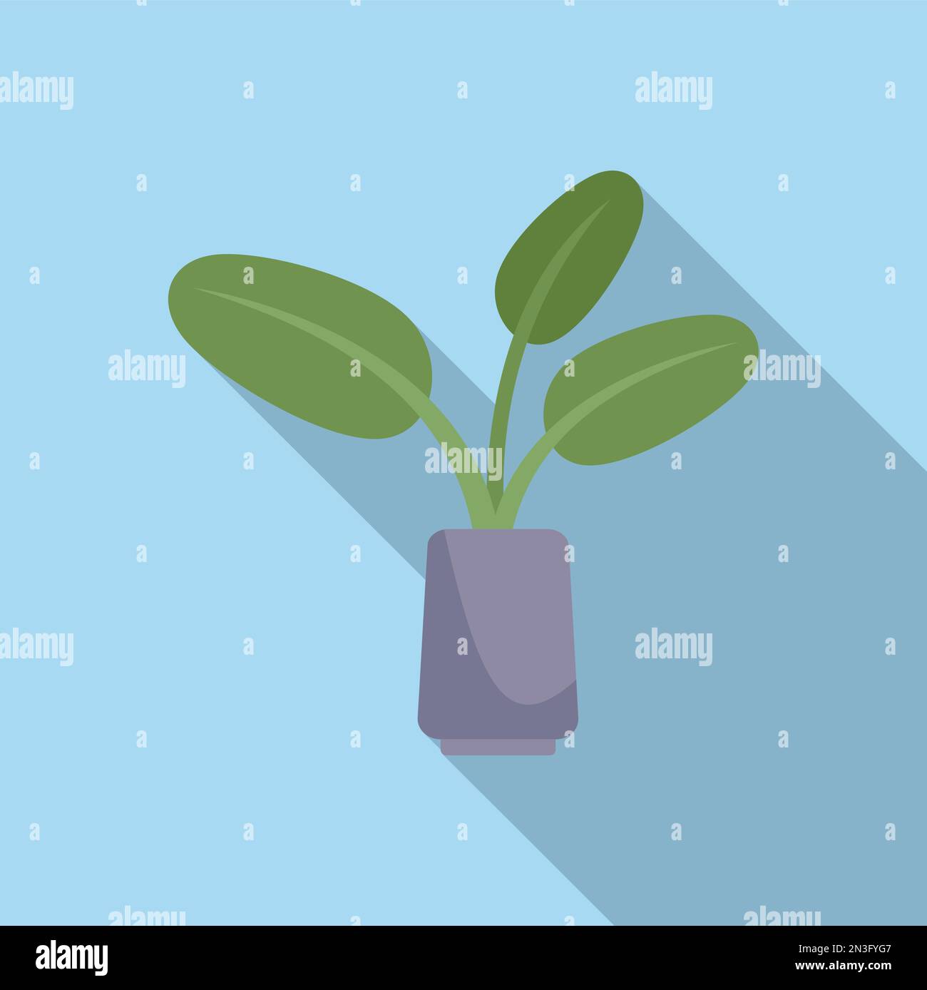 Plant pot icon flat vector. Home indoor. Flower leaf Stock Vector Image ...