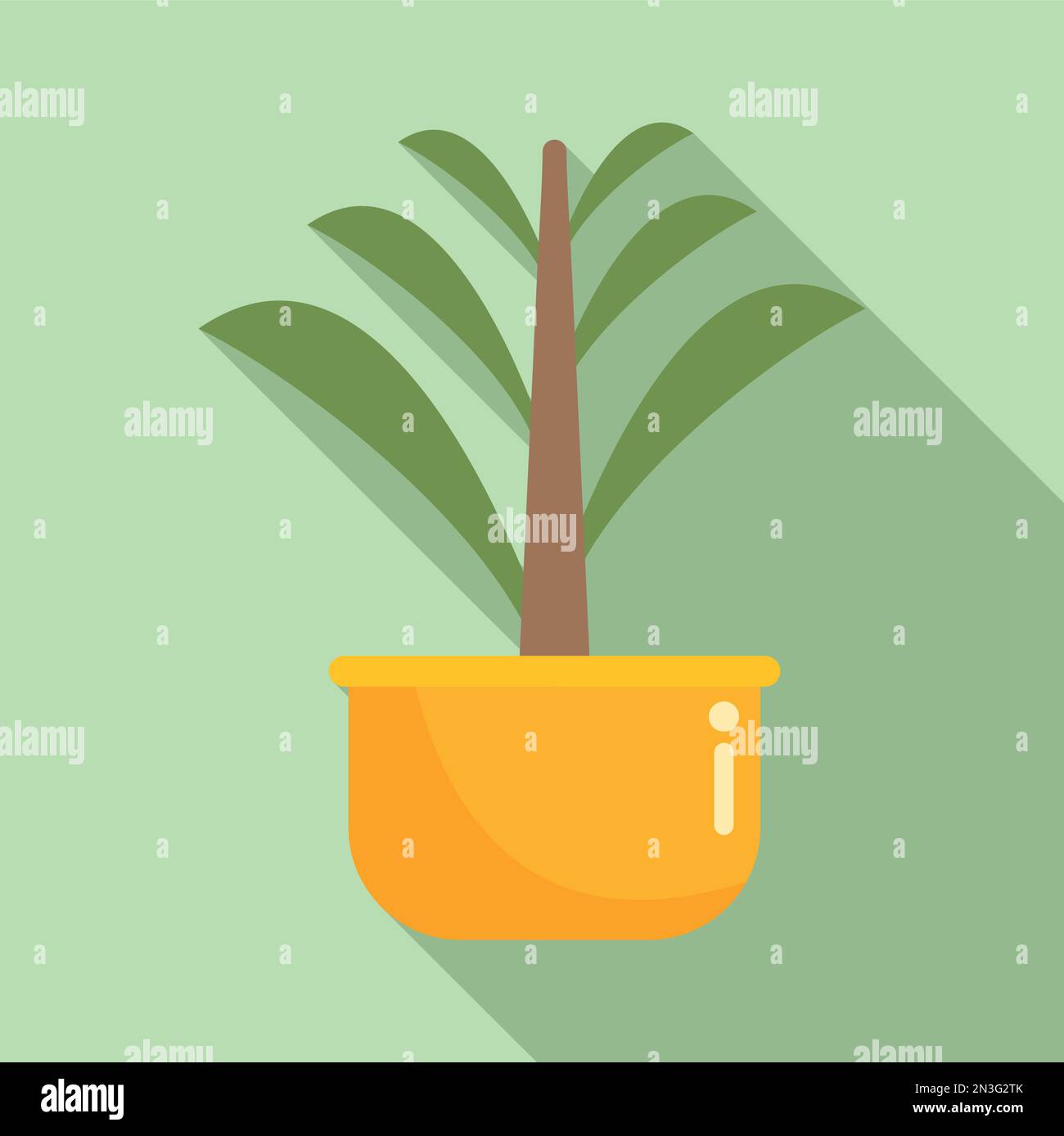 Tree plant pot icon flat vector. House nature. Indoor leaf Stock Vector ...