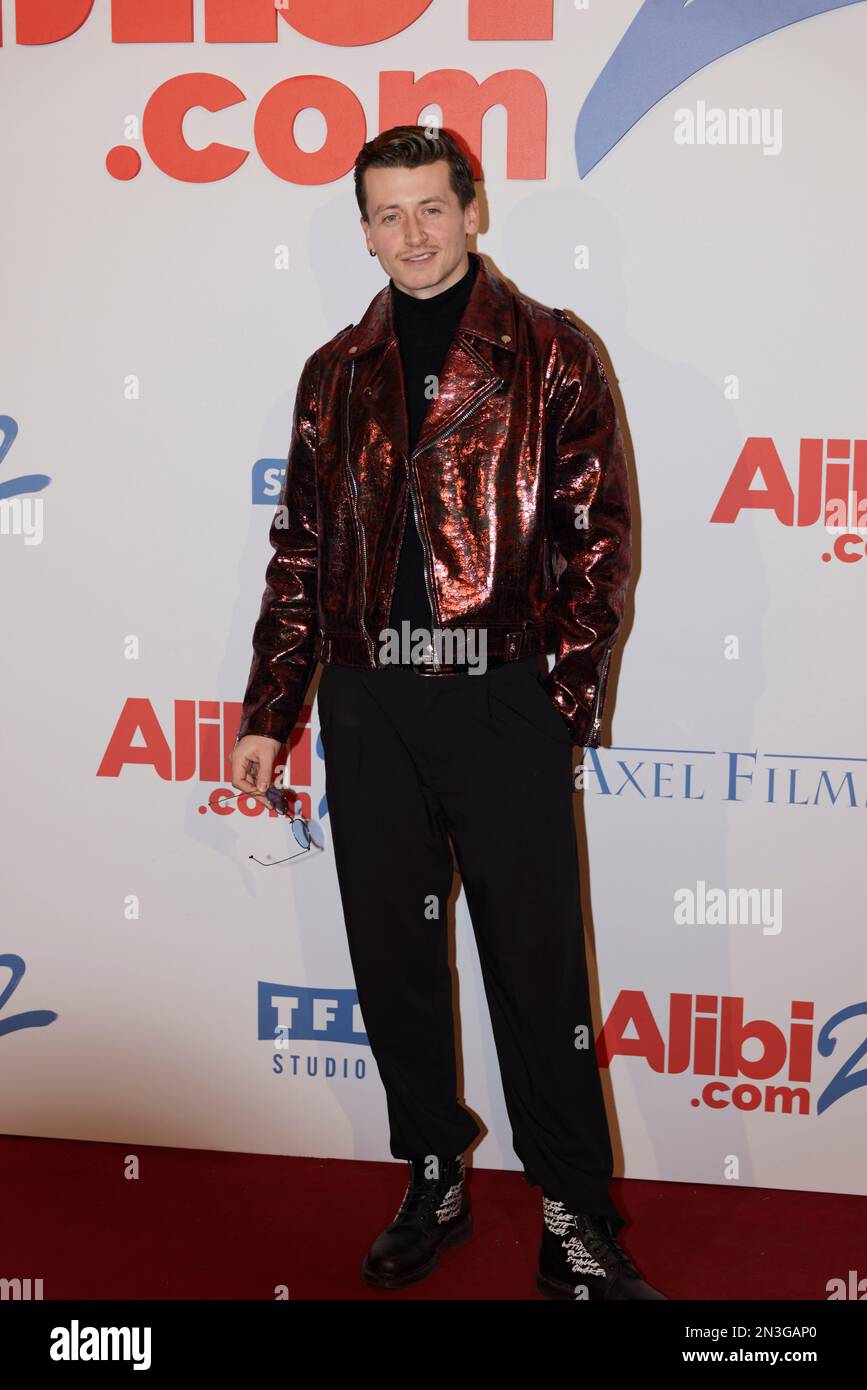 Paris, France. 6th Feb, 2023. Stan of Star Academy attends the Alibi.com 2 premiere by Philippe Lacheau at Le Grand Rex on February 6, 2023 in Paris. Stock Photo