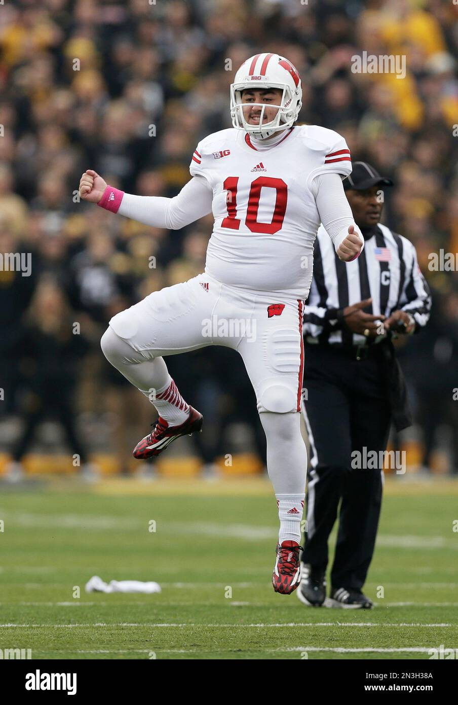 Wisconsin Kicker Wisconsin place kicker Rafael Gaglianone celebrates after kicking a 50 ...