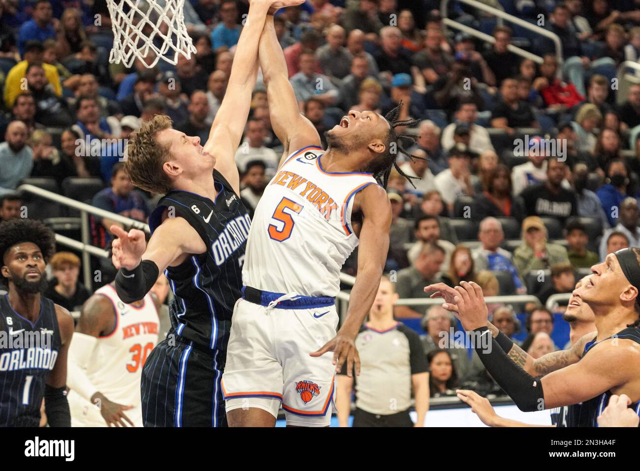 Orlando, Florida, USA, February 7, 2023, New York Knicks guard Immanuel ...