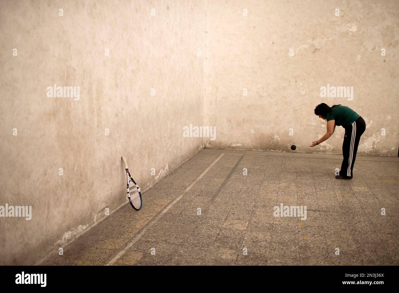 In this Nov. 12, 2014 photo, Maria Luna, 27, practices catching the