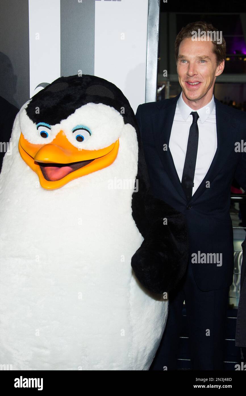 Benedict Cumberbatch attends the premiere of "Penguins of Madagascar