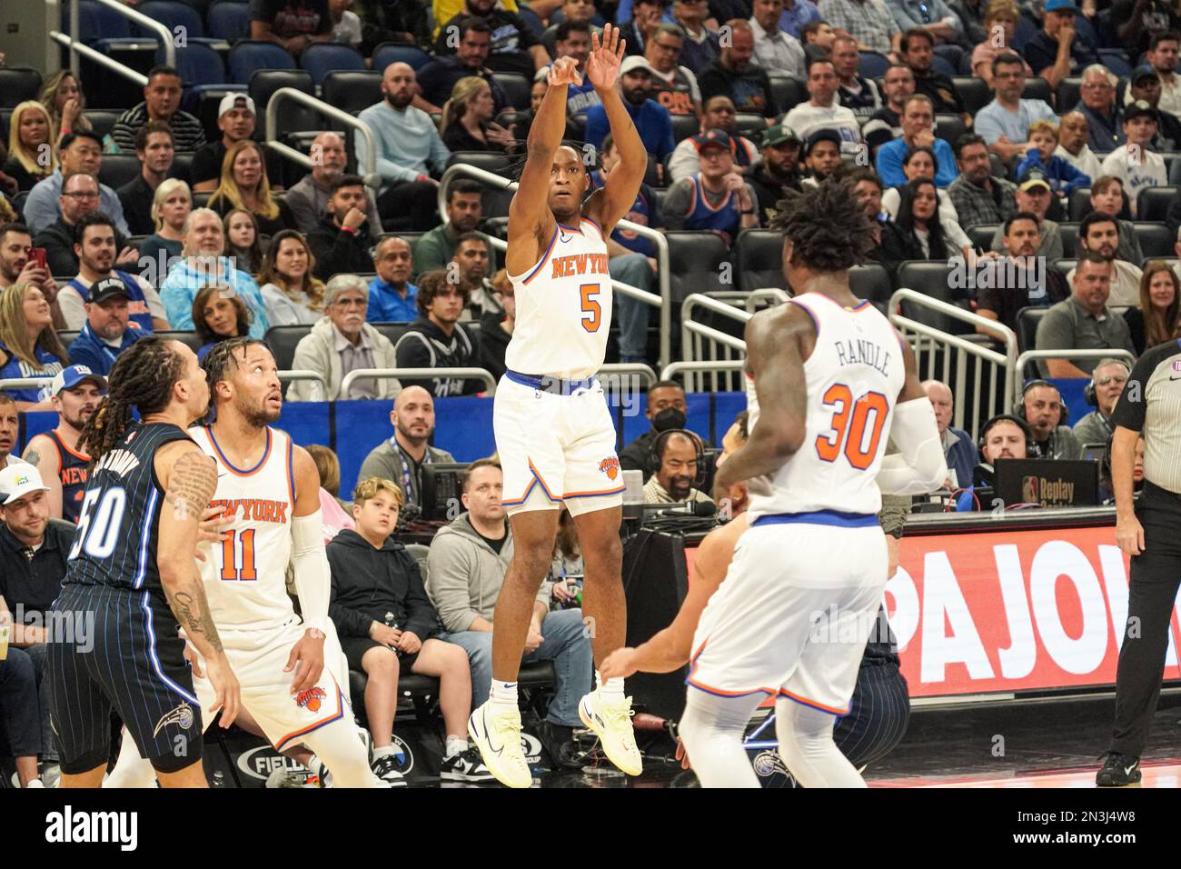 Orlando, Florida, USA, February 7, 2023, New York Knicks guard Immanuel ...