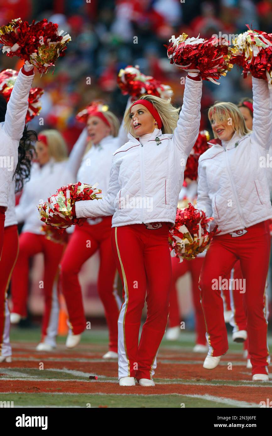 Kansas City Chiefs cheerleaders perform during a game against the