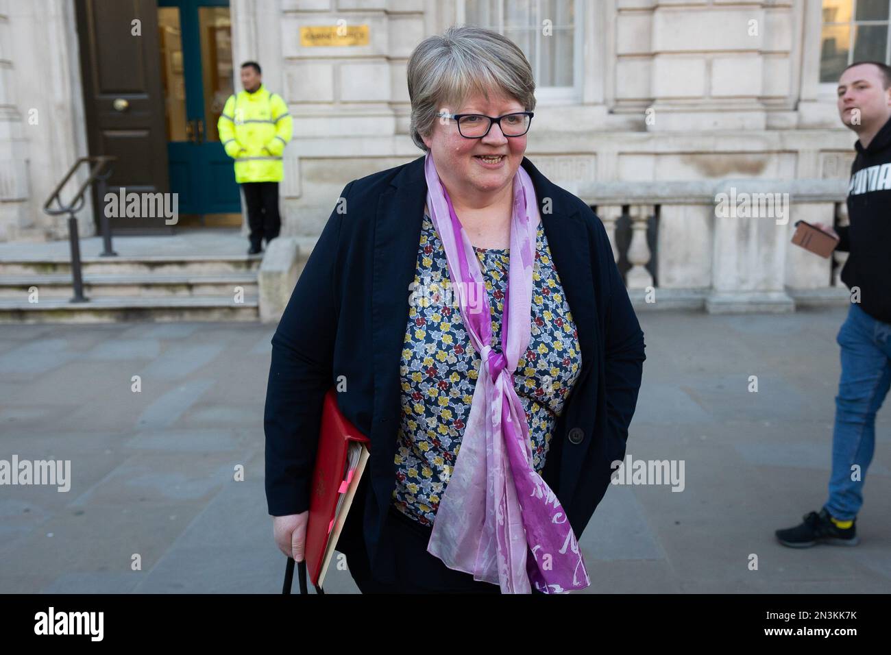 London, UK. 07th Feb, 2023. Therese Coffey seen outside the