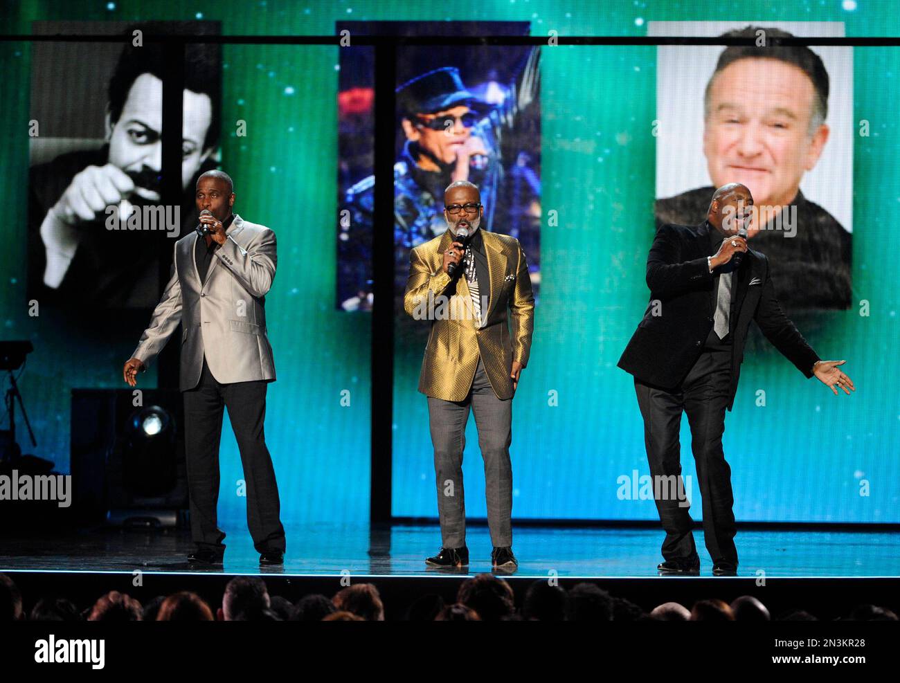 Carvin Winans, from left, BeBe Winans and Marvin Winans, of 3 Winans