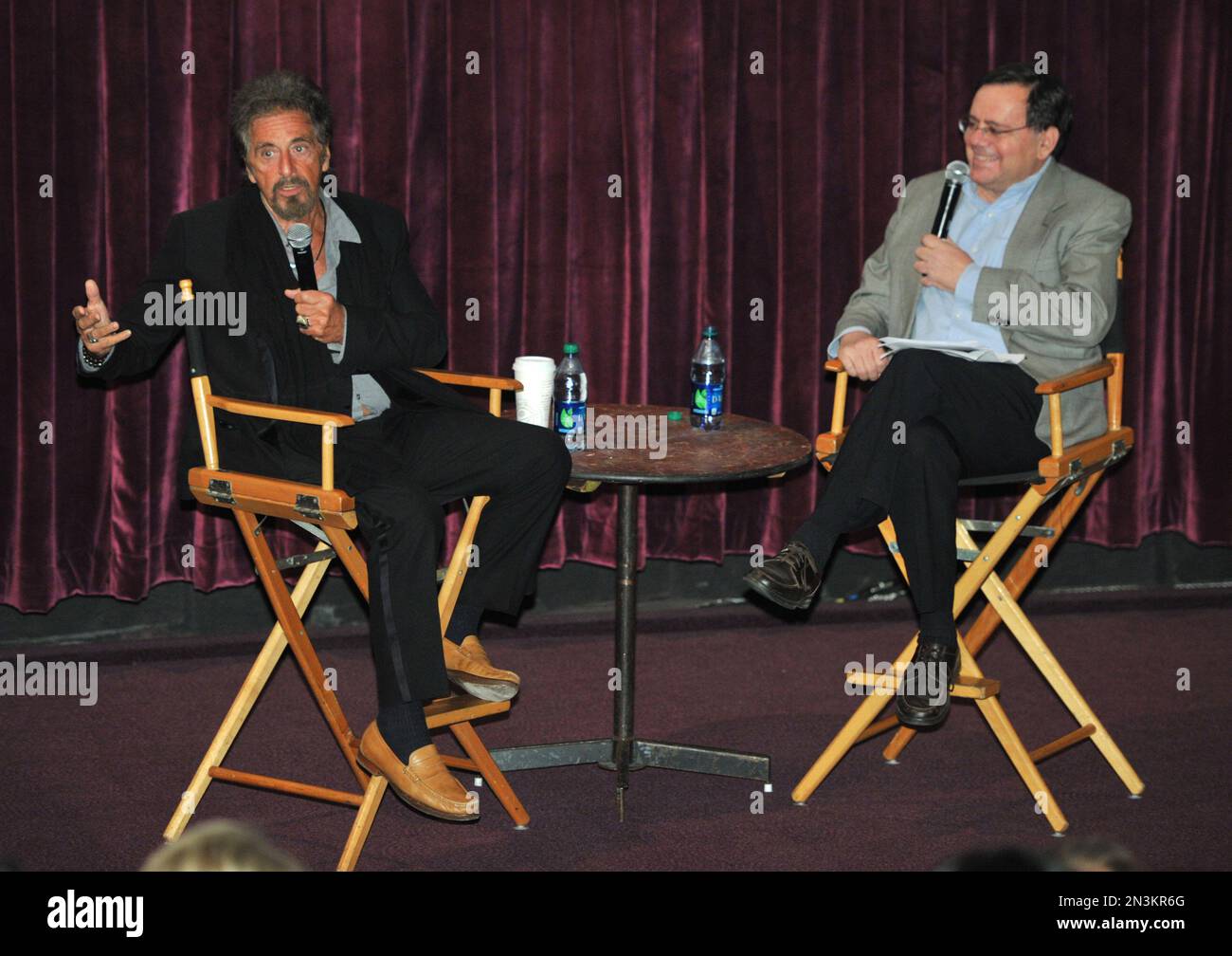 Al Pacino, left, and Peter Rainer attend the AARP Movies for Grownups ...
