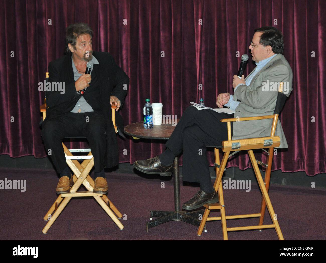 Al Pacino, left, and Peter Rainer attend the AARP Movies for Grownups ...