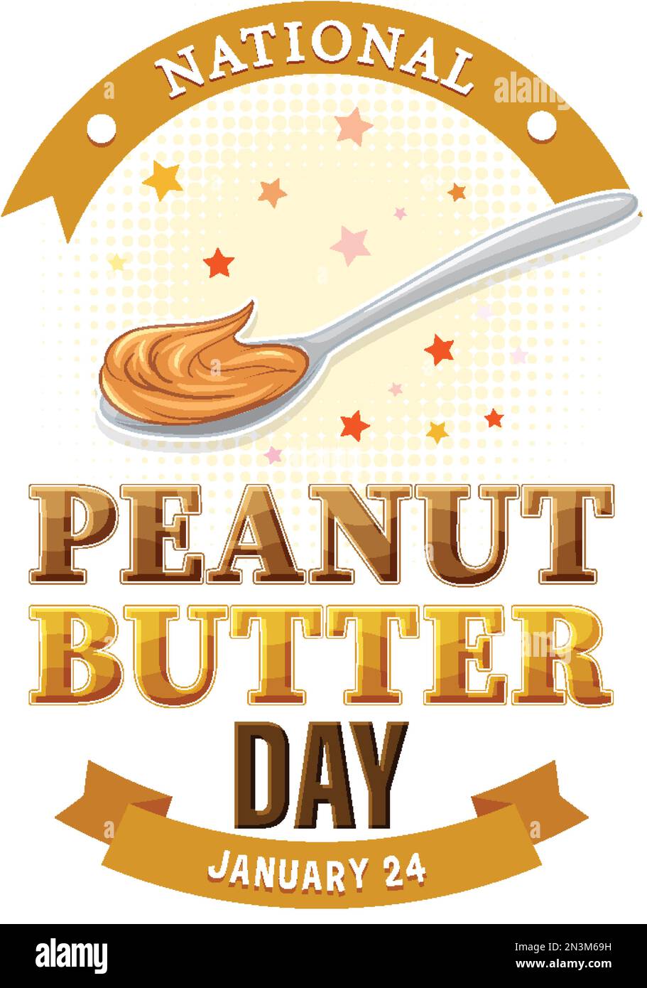 National Peanut Butter Day Banner Design illustration Stock Vector