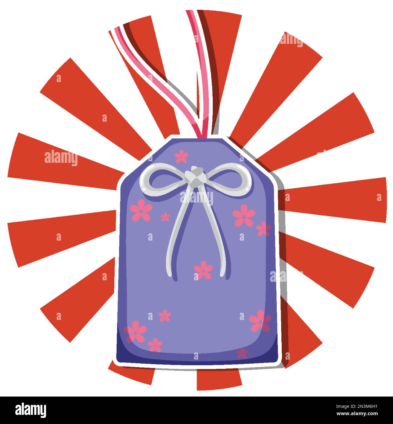 Omamori Japanese amulet nation tradition symbol illustration Stock