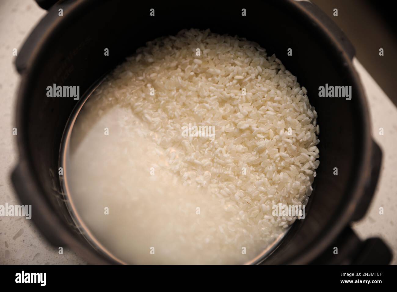 Cooking Rice steps washing and cooked preparation Stock Photo Alamy