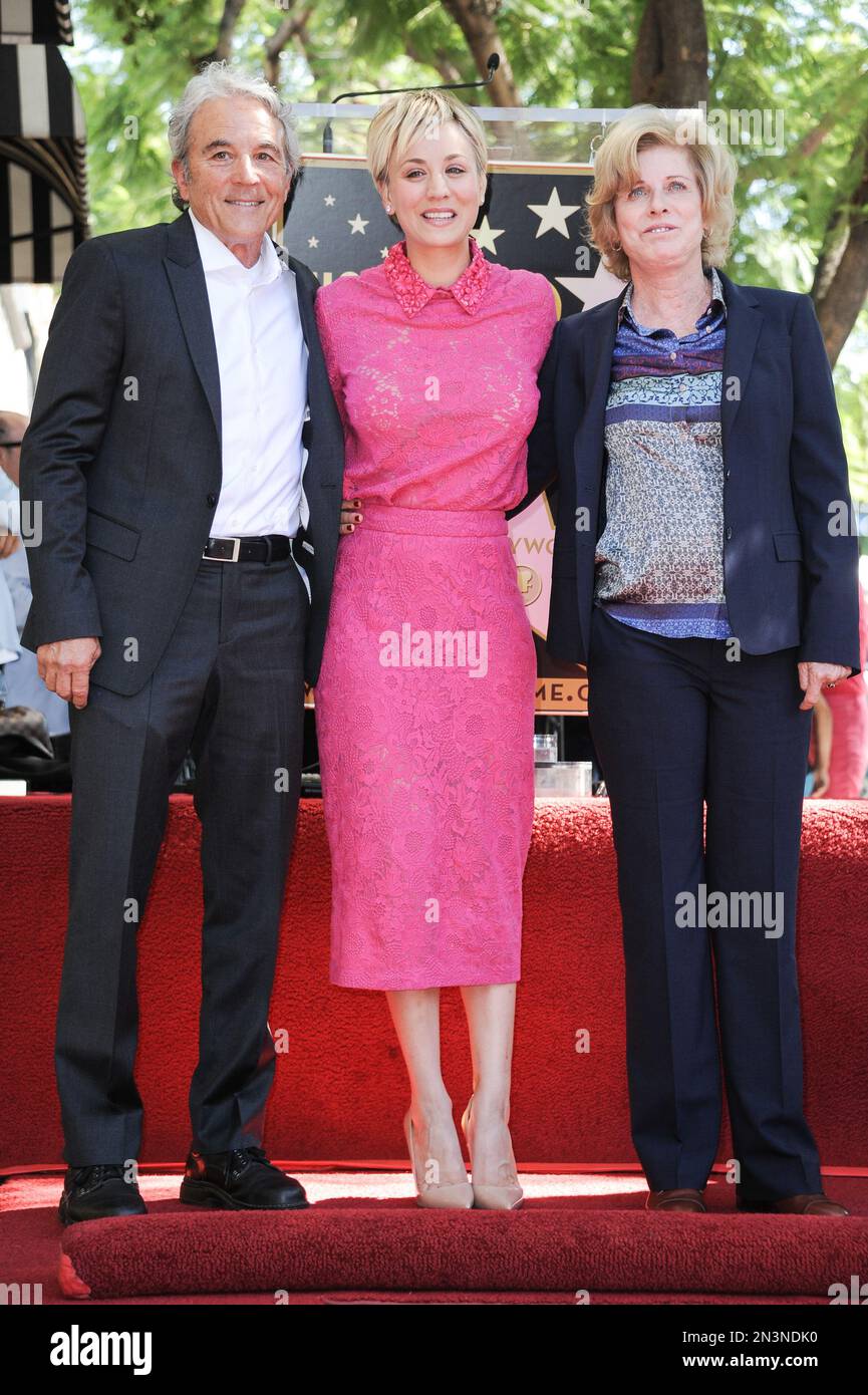 Kaley Cuoco, center, parents Gary Cuoco and Layne Ann Cuoco Cuoco