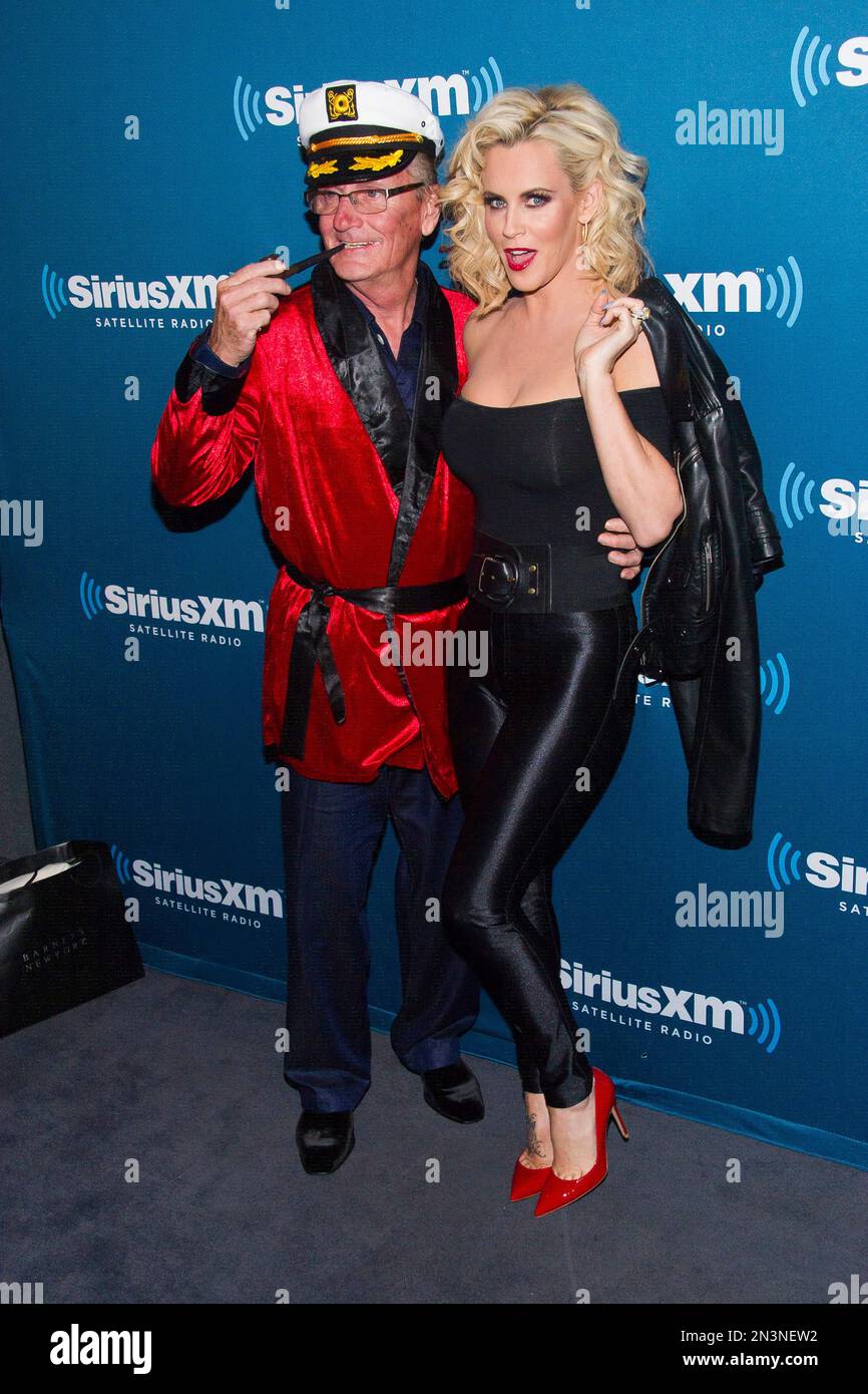 Jenny McCarthy and her dad Dan McCarthy attend her SiriusXM Halloween