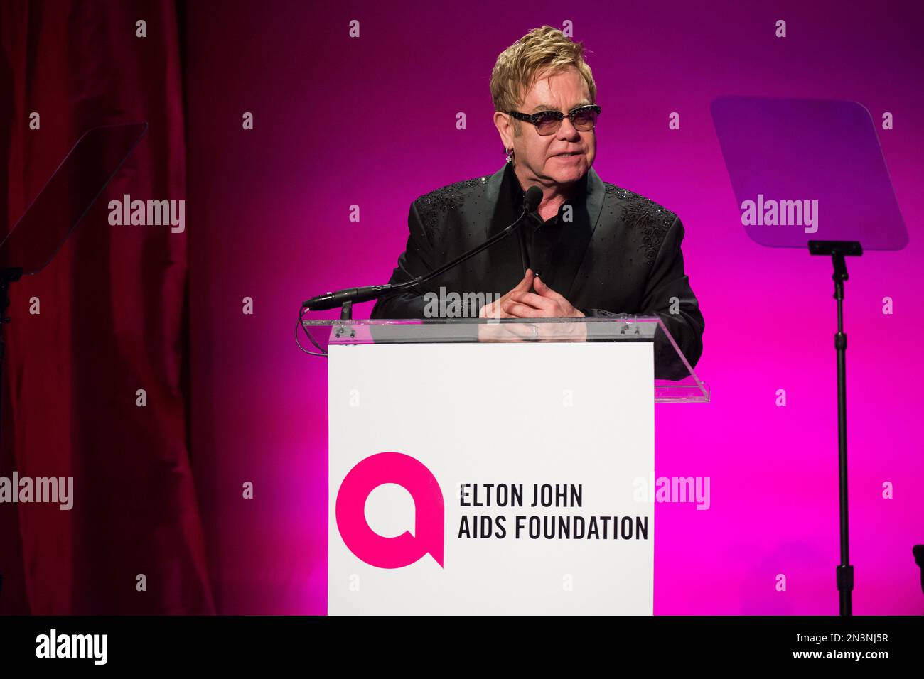 Elton John attends the Elton John AIDS Foundation’s 13th Annual "An ...