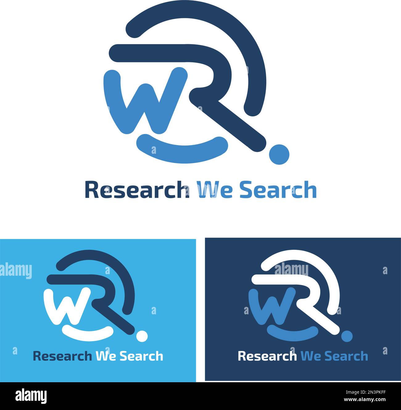 research logo typo ideas Stock Vector