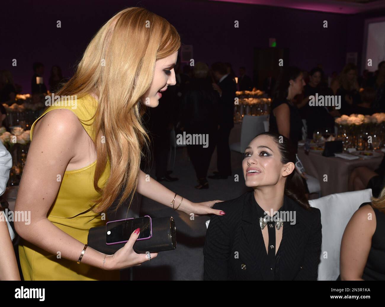 Bella Thorne, left, and Emmy Rossum attend ELLE's 21st annual Women In