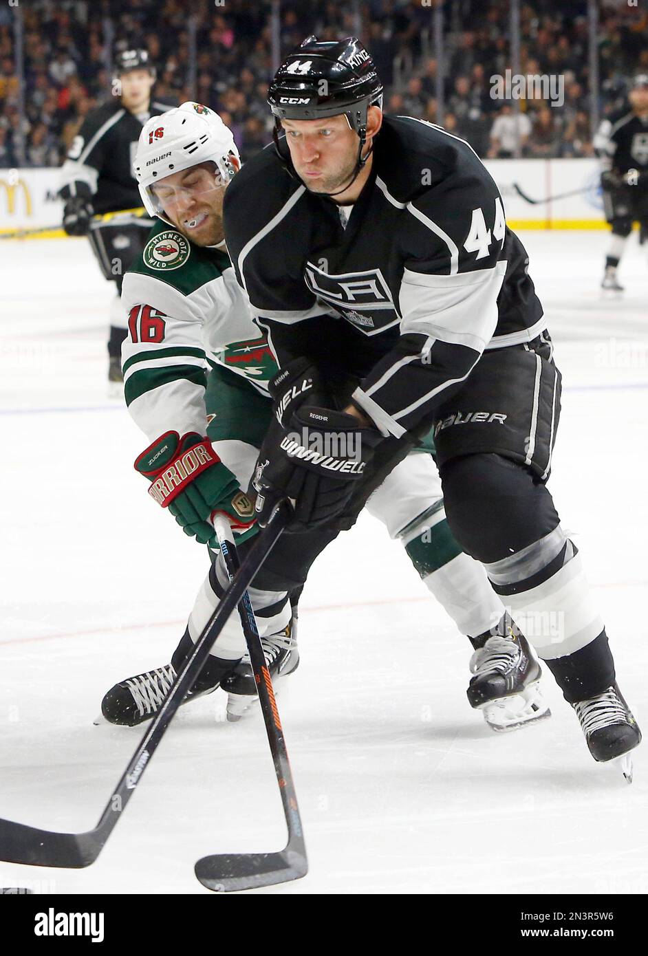 Robyn Ragehr Los Angeles Kings defenseman Robyn Regehr, right, and Minnesota Wild ...