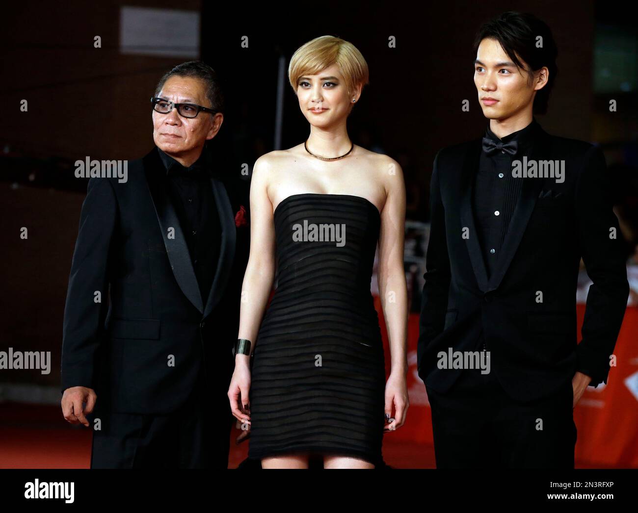 The 9th Rome Film Festival - 'Kamisama No Iutoori' ('As The Gods Will') -  Gala screening Featuring: Hirona Yamazaki,Sota Fukushi,Takashi Miike Where:  Rome, Italy When: 18 Oct 2014 Stock Photo - Alamy