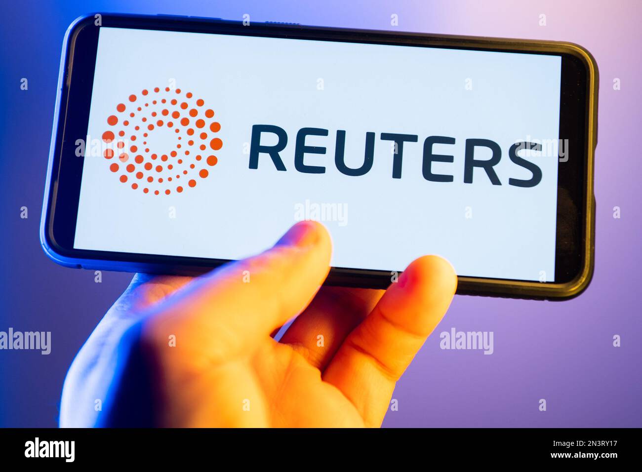 Poland. 07th Feb, 2023. In this photo illustration, a Reuters News Agency logo seen displayed on a smartphone. Credit: SOPA Images Limited/Alamy Live News Stock Photo