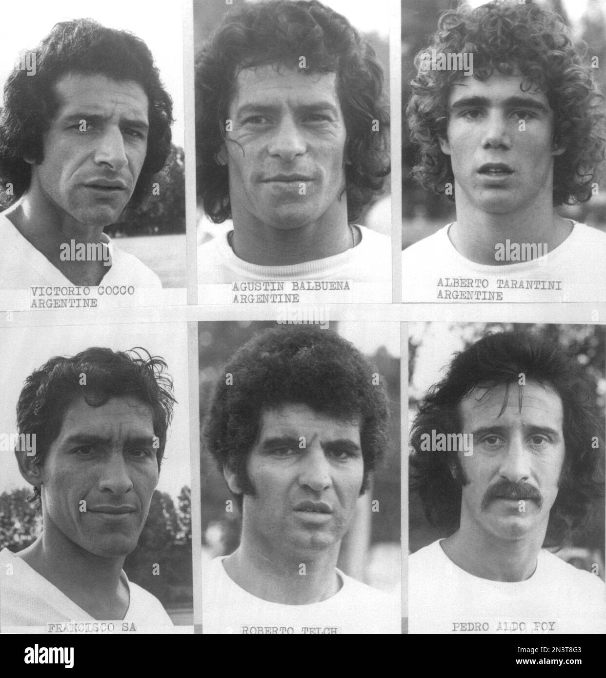 The Argentinian World Soccer Cup Squad For West Germany on April 9