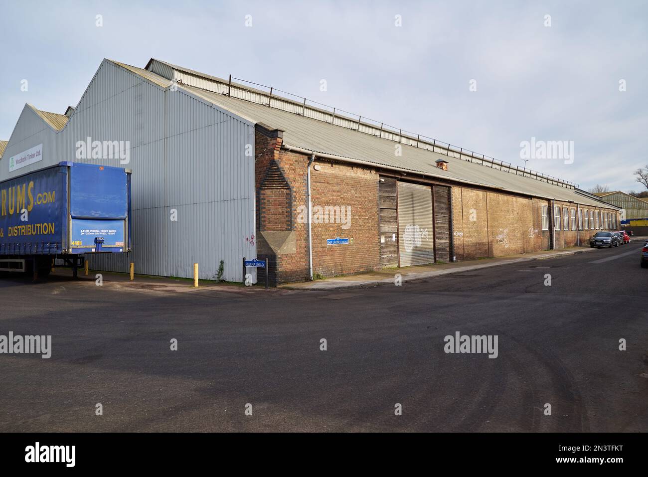 Back street storage unit in Ipswich, UK Stock Photo Alamy