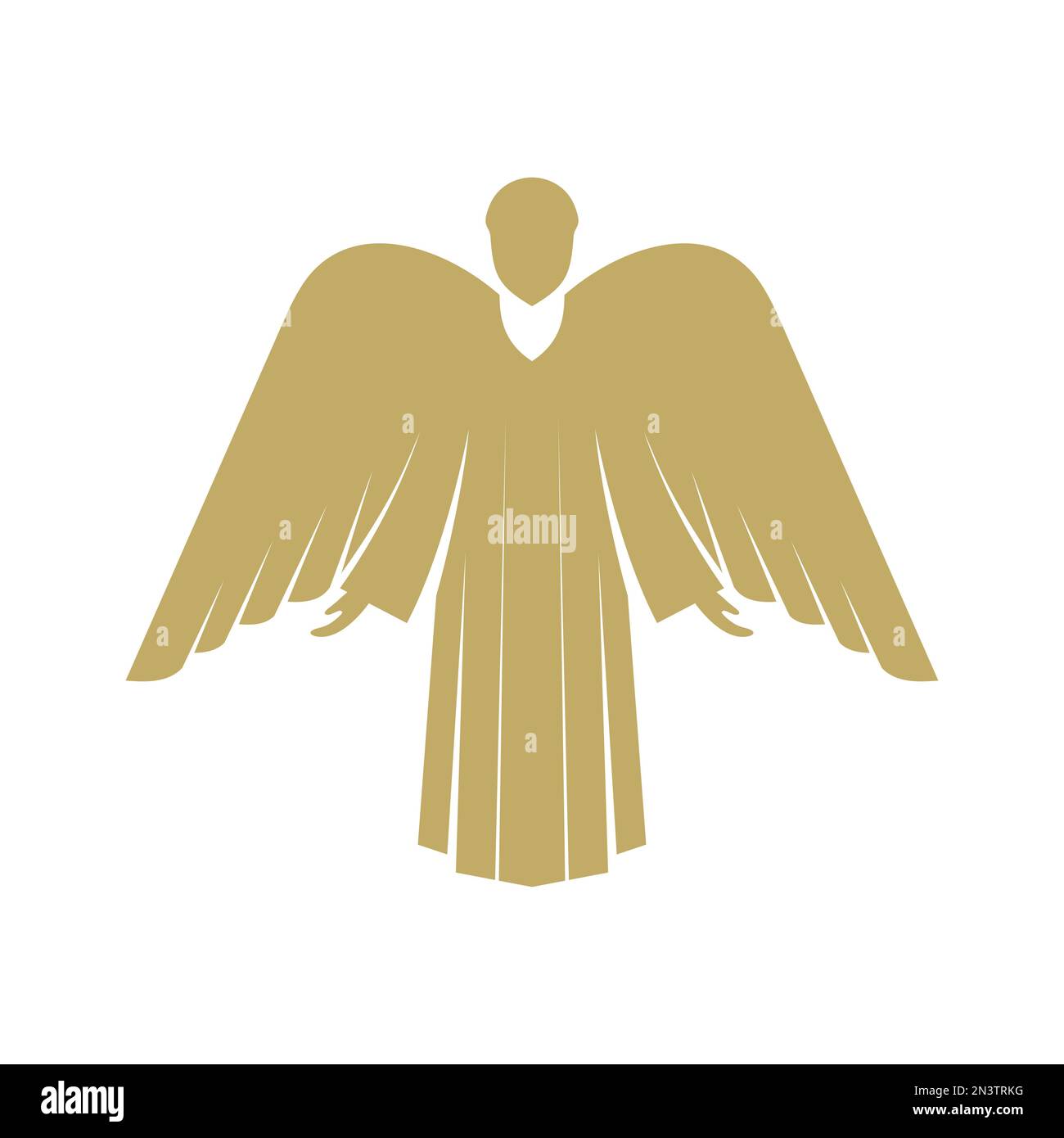 Vector illustration. The angel is God's herald. Stock Vector