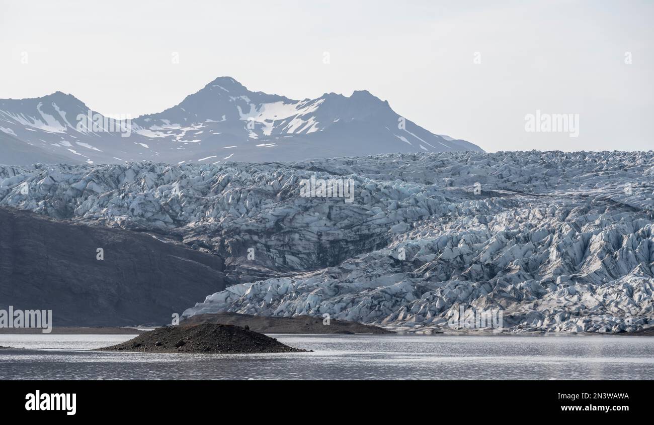 Kverkfjoell glacier tongue on Vatnajoekull glacier, Vatnajoekull National Park, Austurland, Iceland Stock Photo