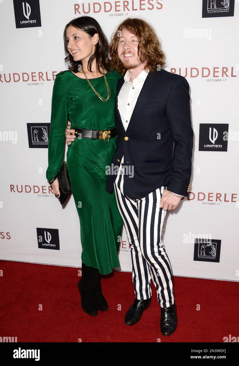 Liz Smith Kweller, left, and Ben Kweller arrive at the Los Angeles VIP