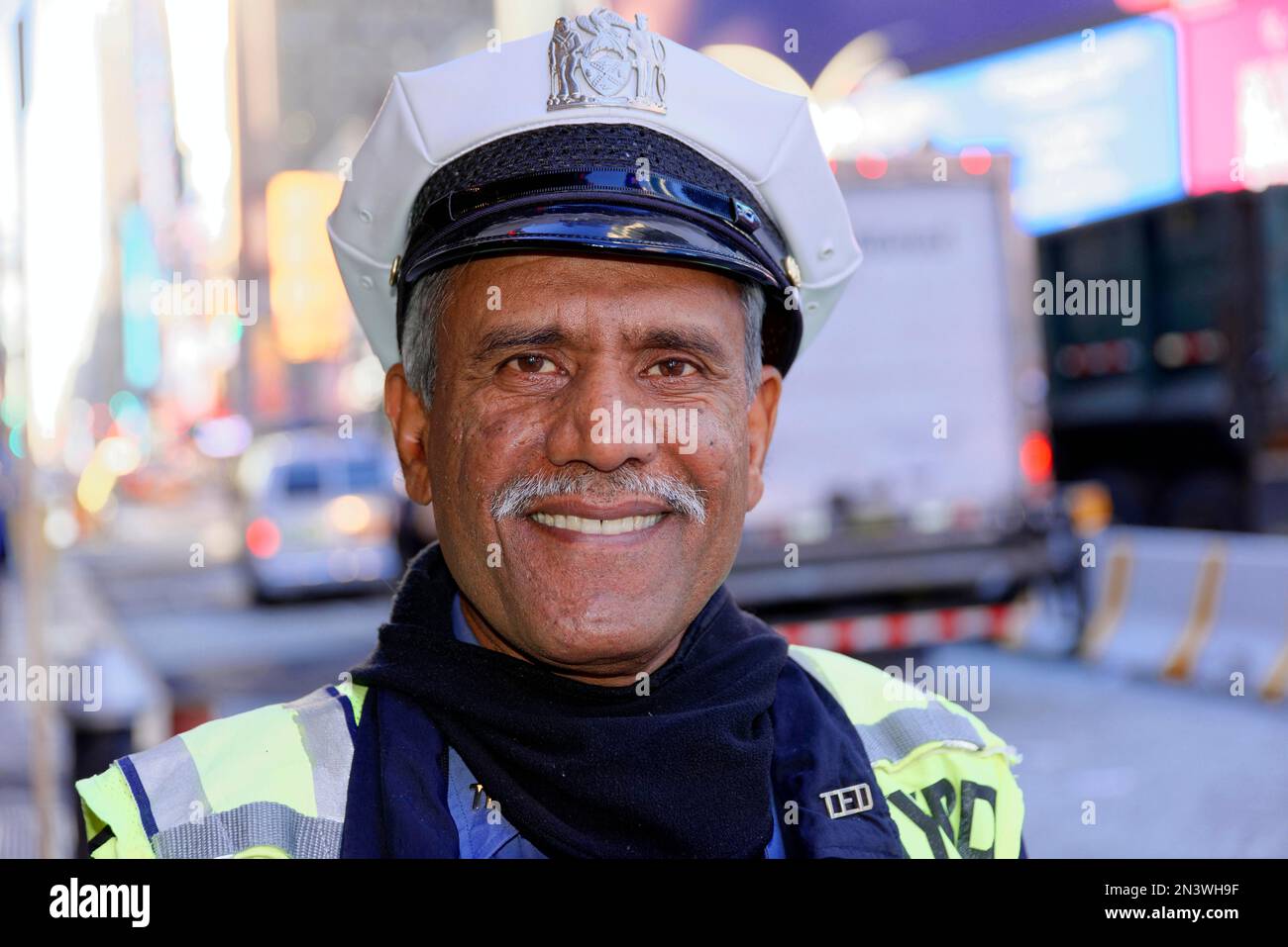 New York City Police Department Traffic Cop, NYPD, Manhattan, New York City (Photo taken with permission) Stock Photo