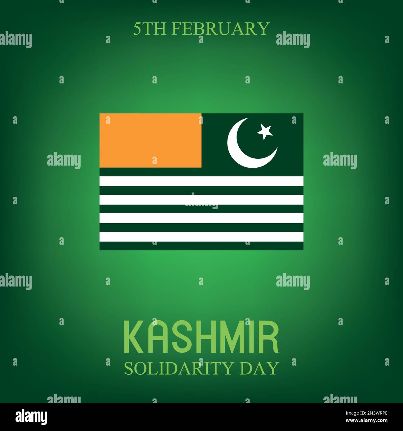 5th February Kashmir solidarity day, vector illustration Stock Vector