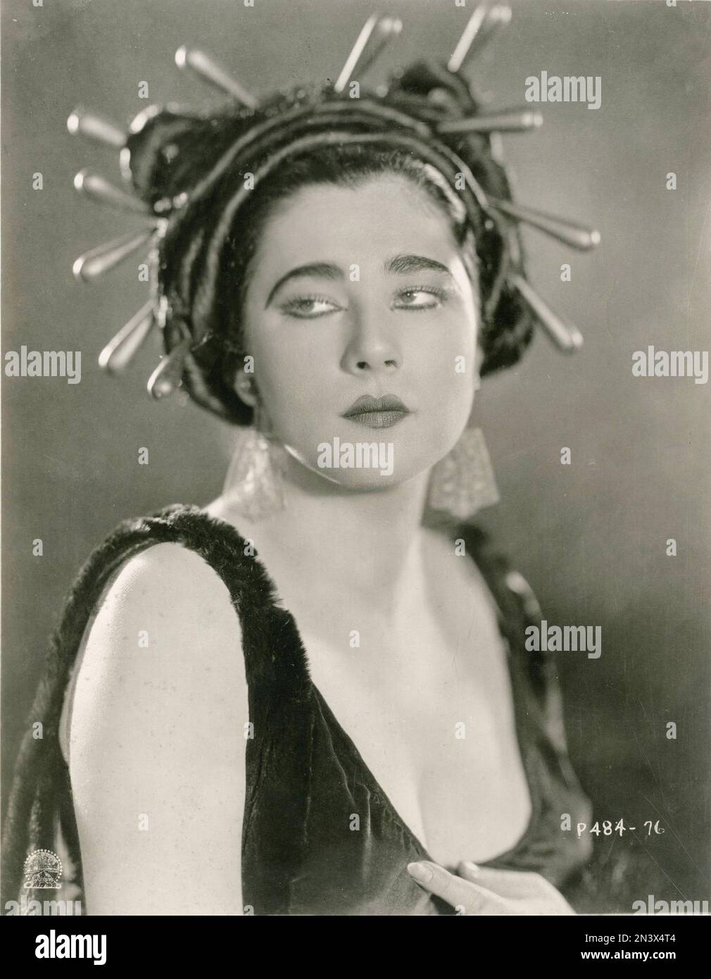 Nita Naldi - American stage performer and silent film actress. She was often cast in theatrical and screen productions as a vamp - 1924 Stock Photo