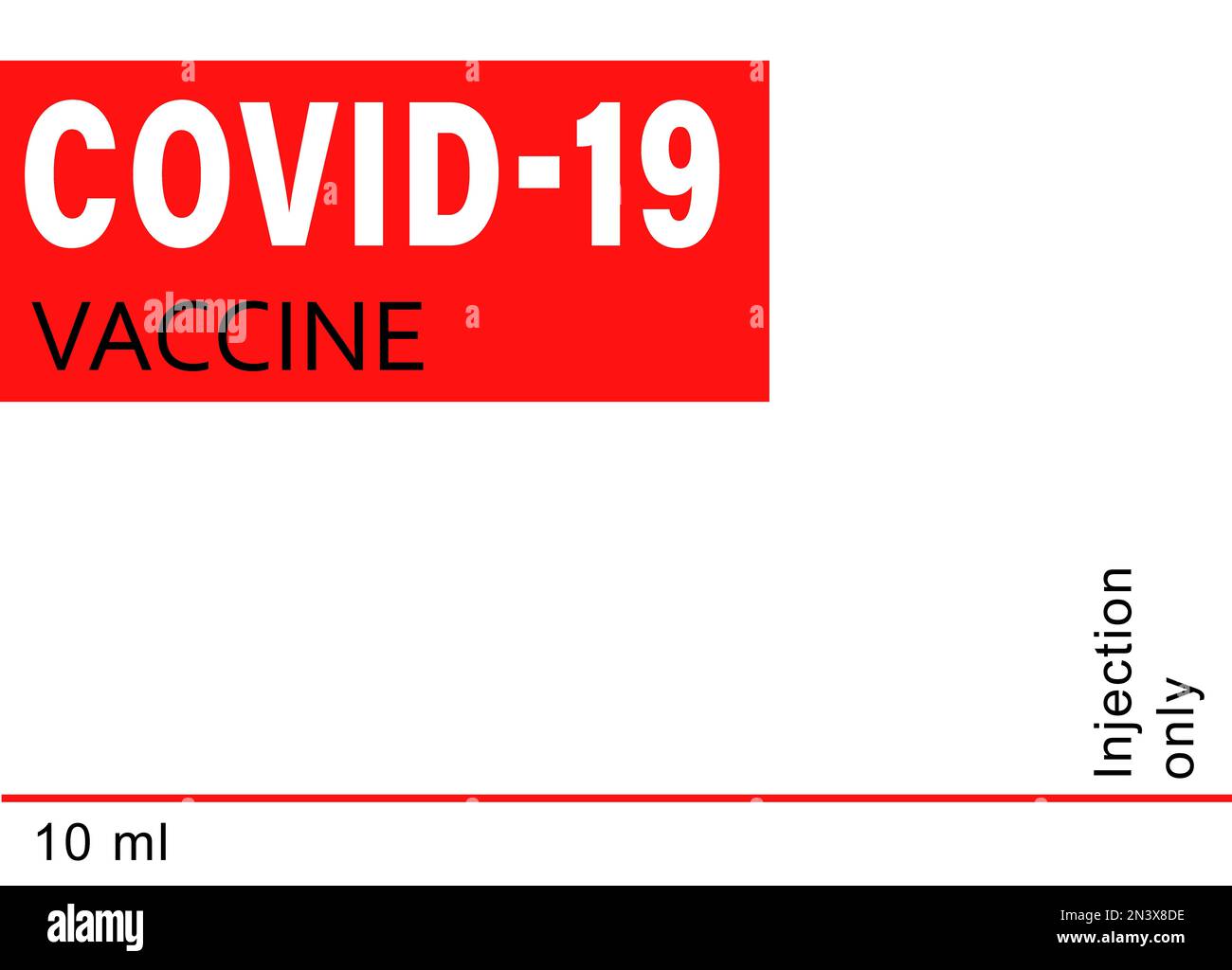 Immunization Label Coronavirus vaccine label design on white background. Illustration ...