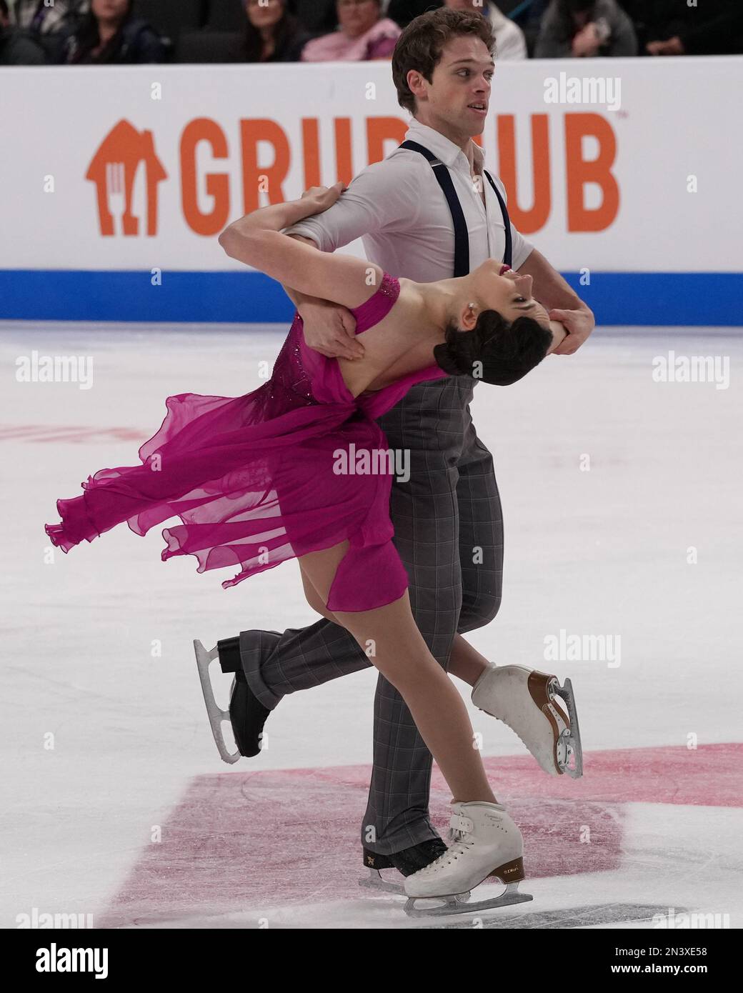 San Jose, California, USA. 28th Jan, 2023. Ice dancers Caroline Green