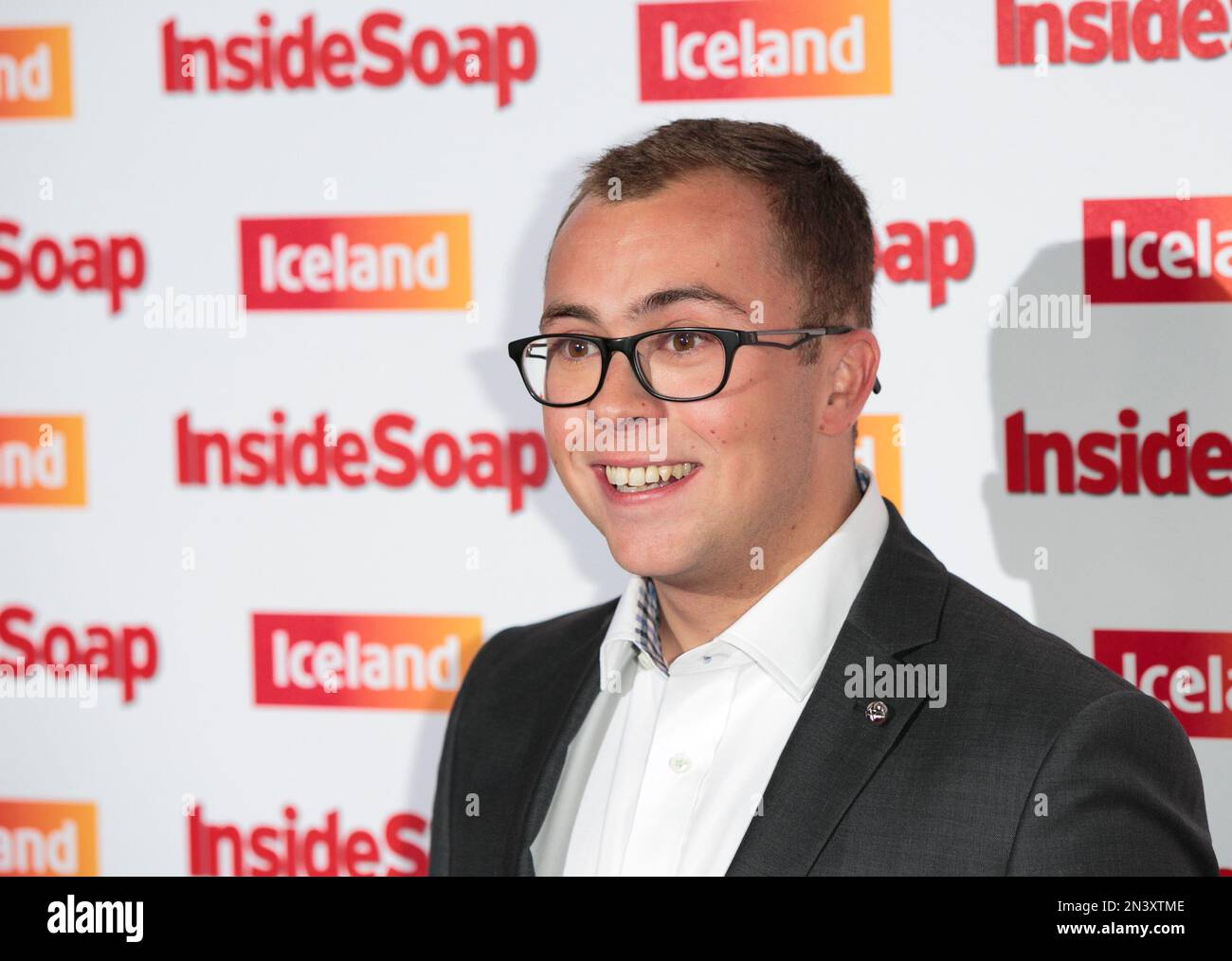 British actor Joe Tracini arrives for the Inside Soap awards, held in